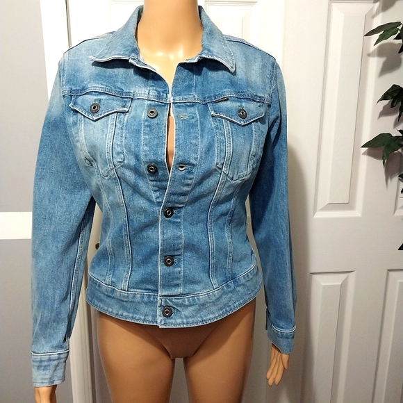 G-Star Raw Distressed Jean Jacket, NWT,  Size‎ M - Picture 1 of 14